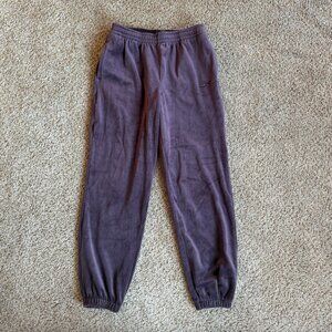 LazyPants Ladies Velour Jogger Purple Medium womens sweatpants soft comfy